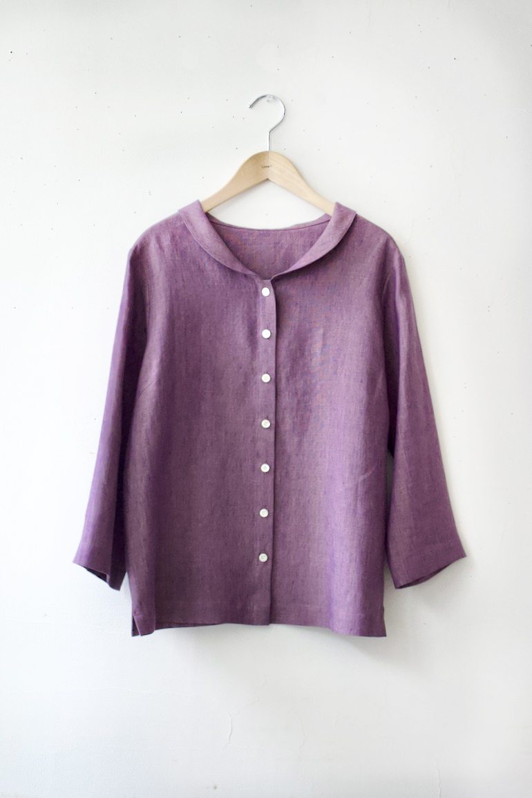 No.139 Shawl Collar Blouse with the open in front